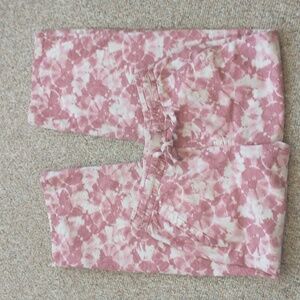 Old Navy High Rise Wide Leg Tie Dye Linen Blend pants Small